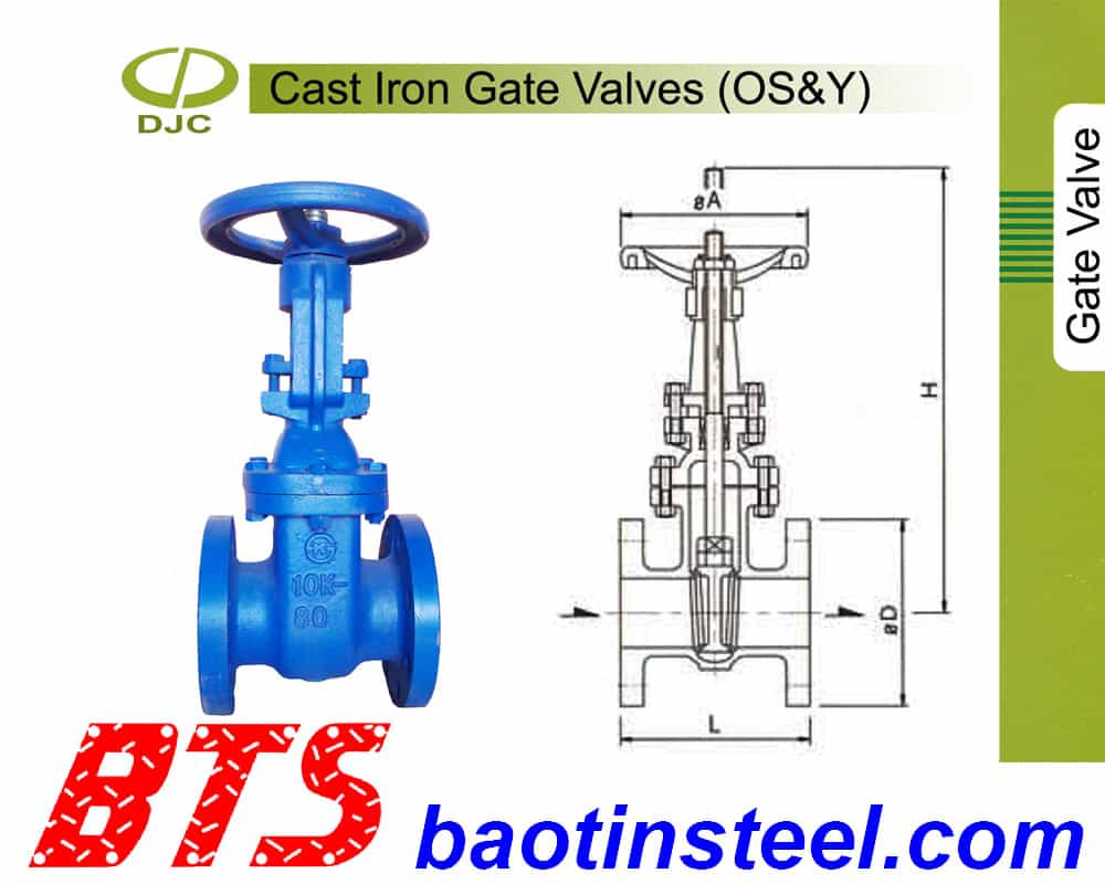 Van cửa ty nổi, cast iron gate valves Daejin (Korea)