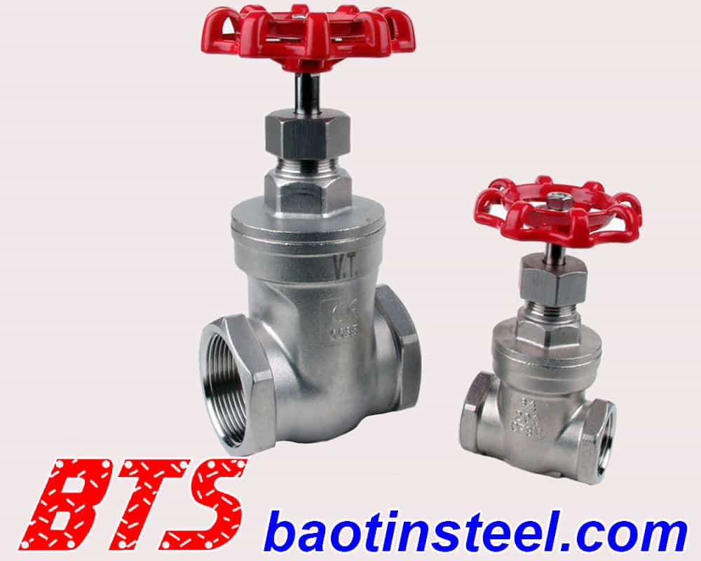 Van cửa inox nối ren, gate valve - Thép Bảo Tín cung cấp thép