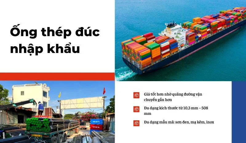 Giá ống thép đúc nhập khẩu Trung Quốc