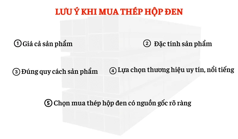 Lưu ý khi mua thép hộp đen