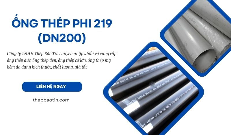 Thép ống phi 219