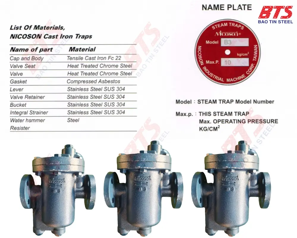 Catalogue Nicoson Steam Trap