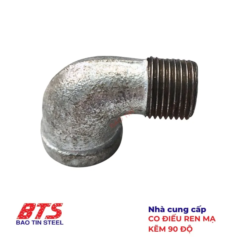 Co điếu ren mạ kẽm 90 độ TQ