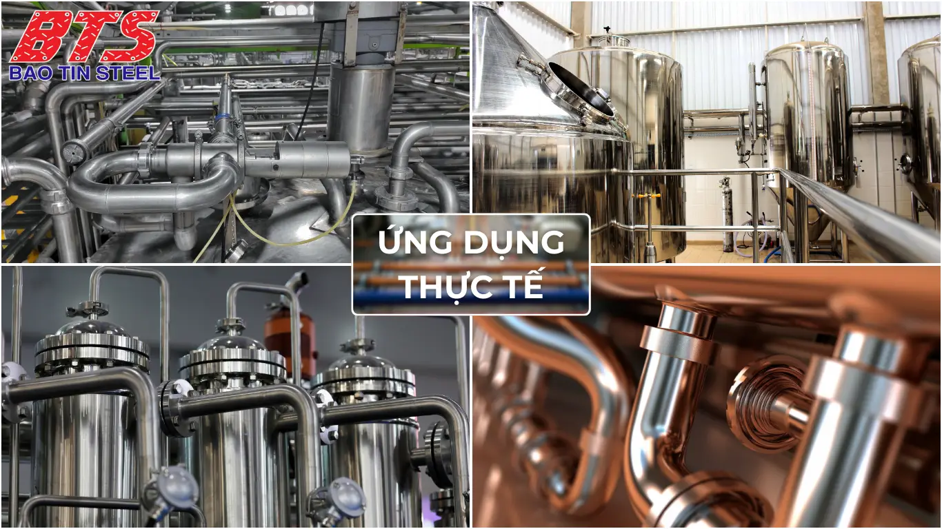 Ứng dụng thực tế của co ren inox