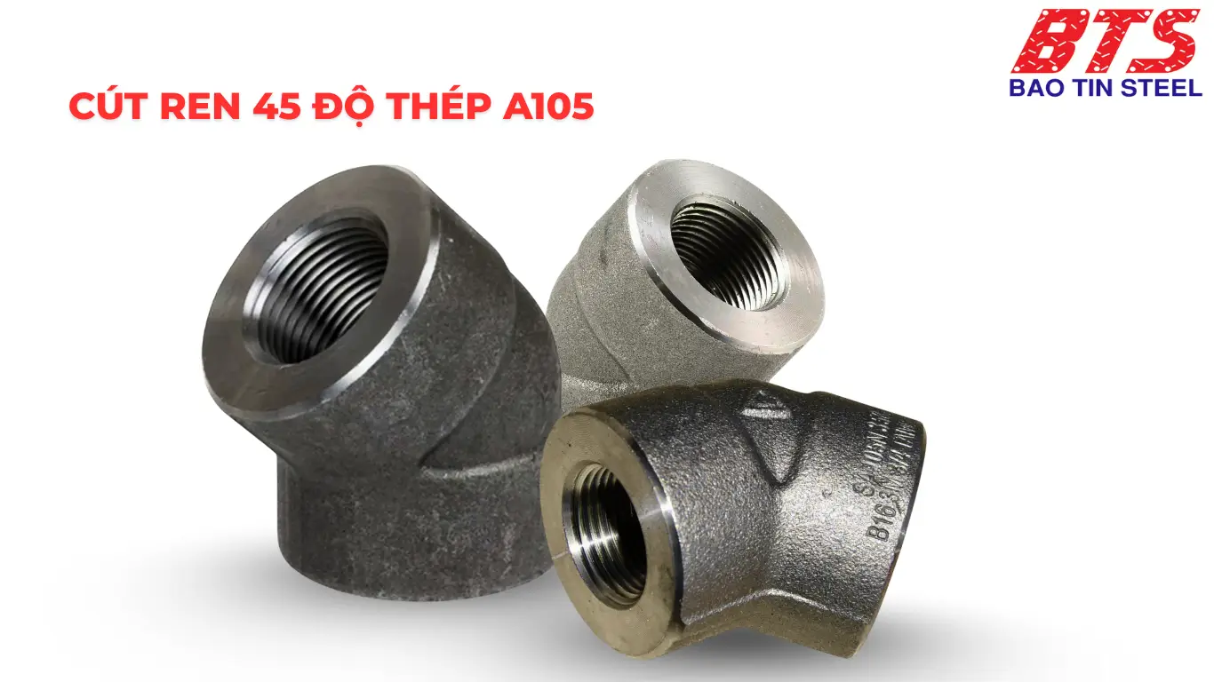 Cút ren 45 độ thép A105