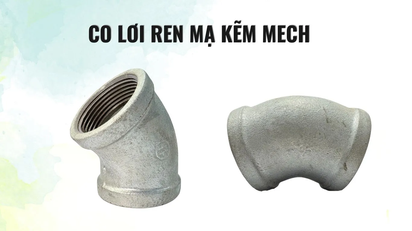 Đặc điểm chếch ren mạ kẽm 45 độ