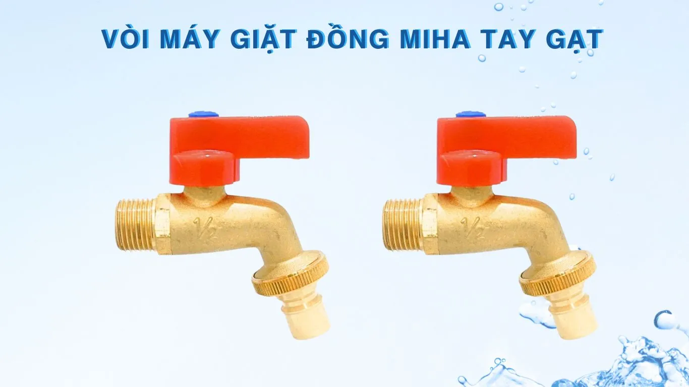 Đặc điểm của vòi máy giặt MIHA tay gạt bằng đồng