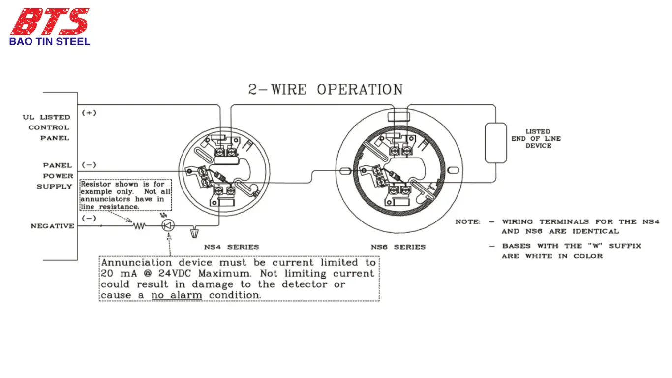 Sơ đồ đấu nối 2 dây