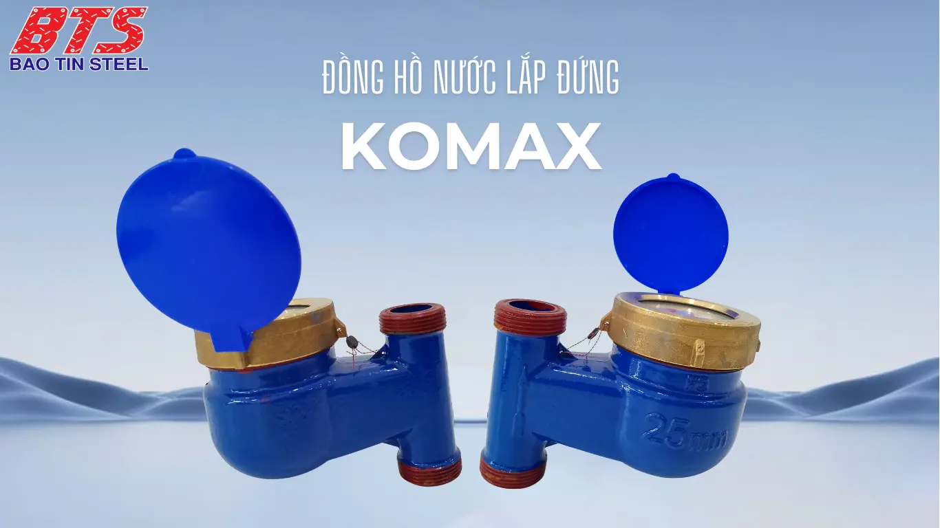 Đồng hồ nước Komax kiểu lắp đứng