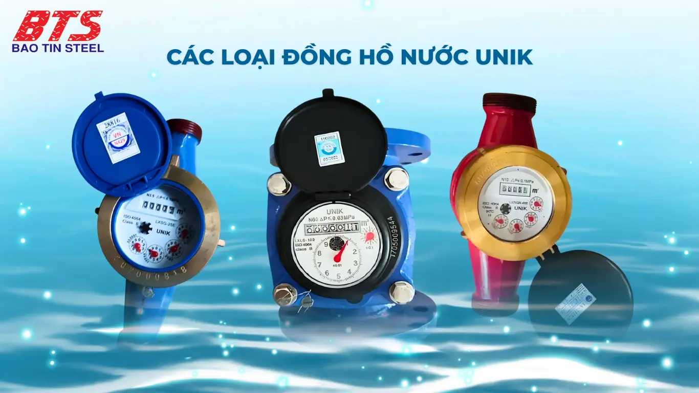 Các loại đồng hồ nước Unik