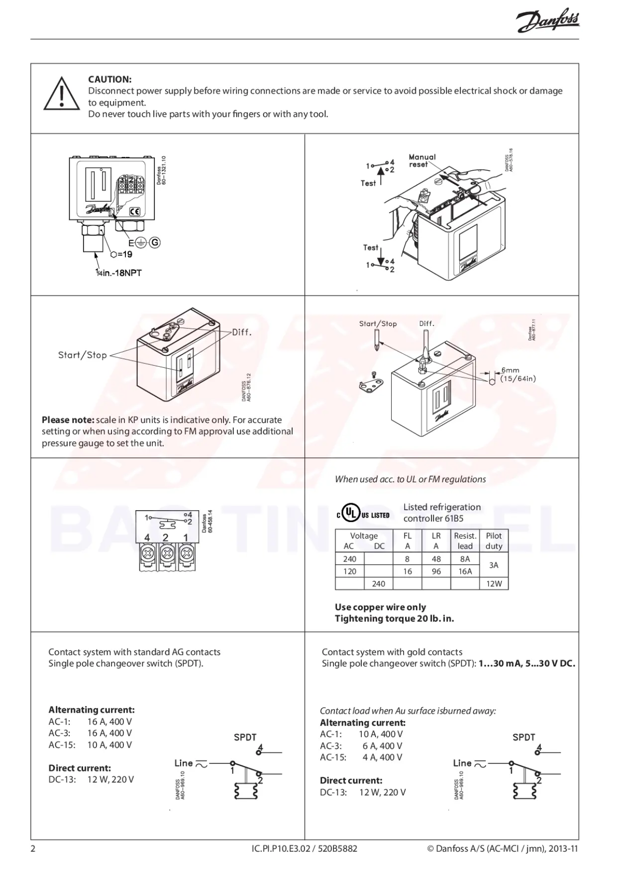 Hướng dẫn lắp đặt Danfoss KP35