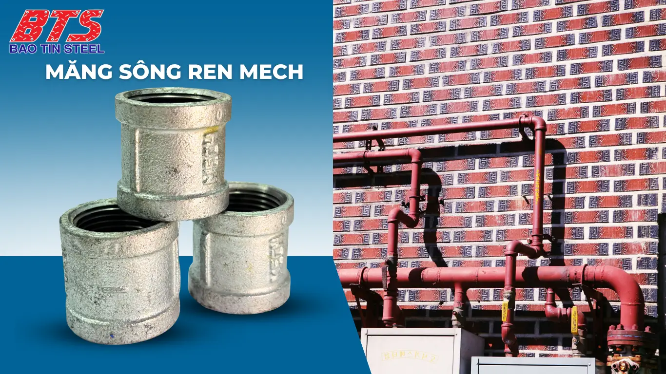Măng sông ren mạ kẽm Mech