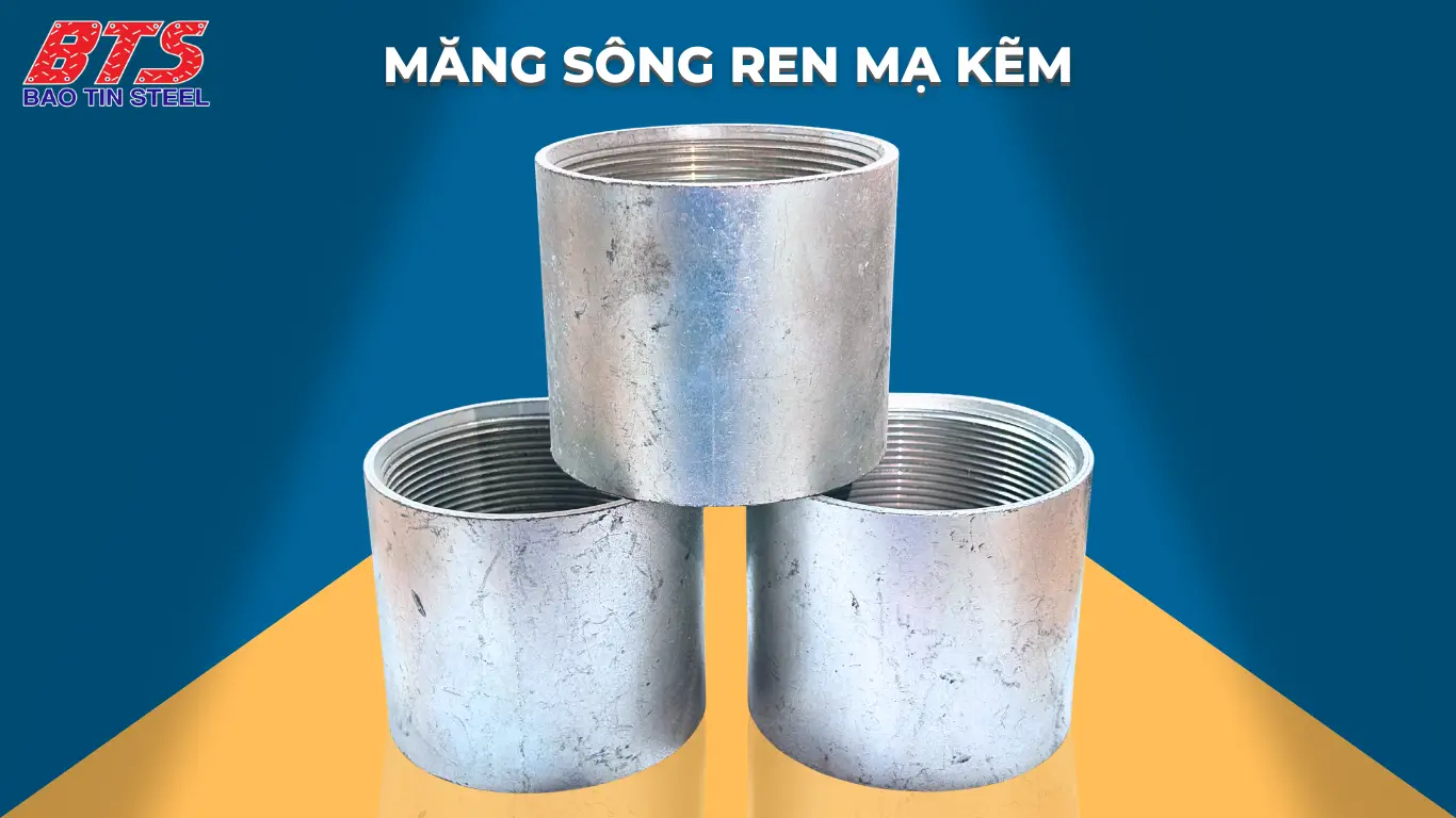 Măng sông thép ren mạ kẽm hàn Quốc