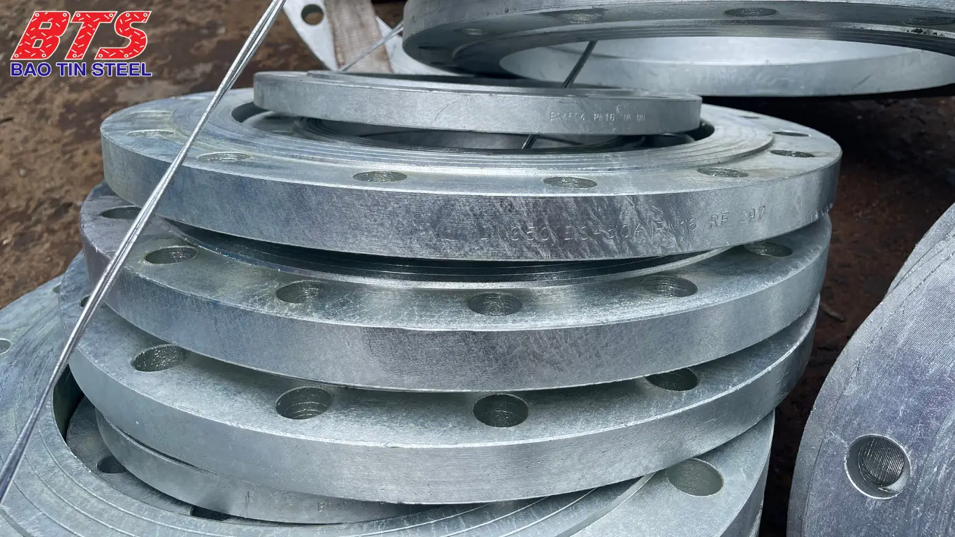 Mặt bích thép mạ kẽm tiêu chuẩn BS4504 PN16