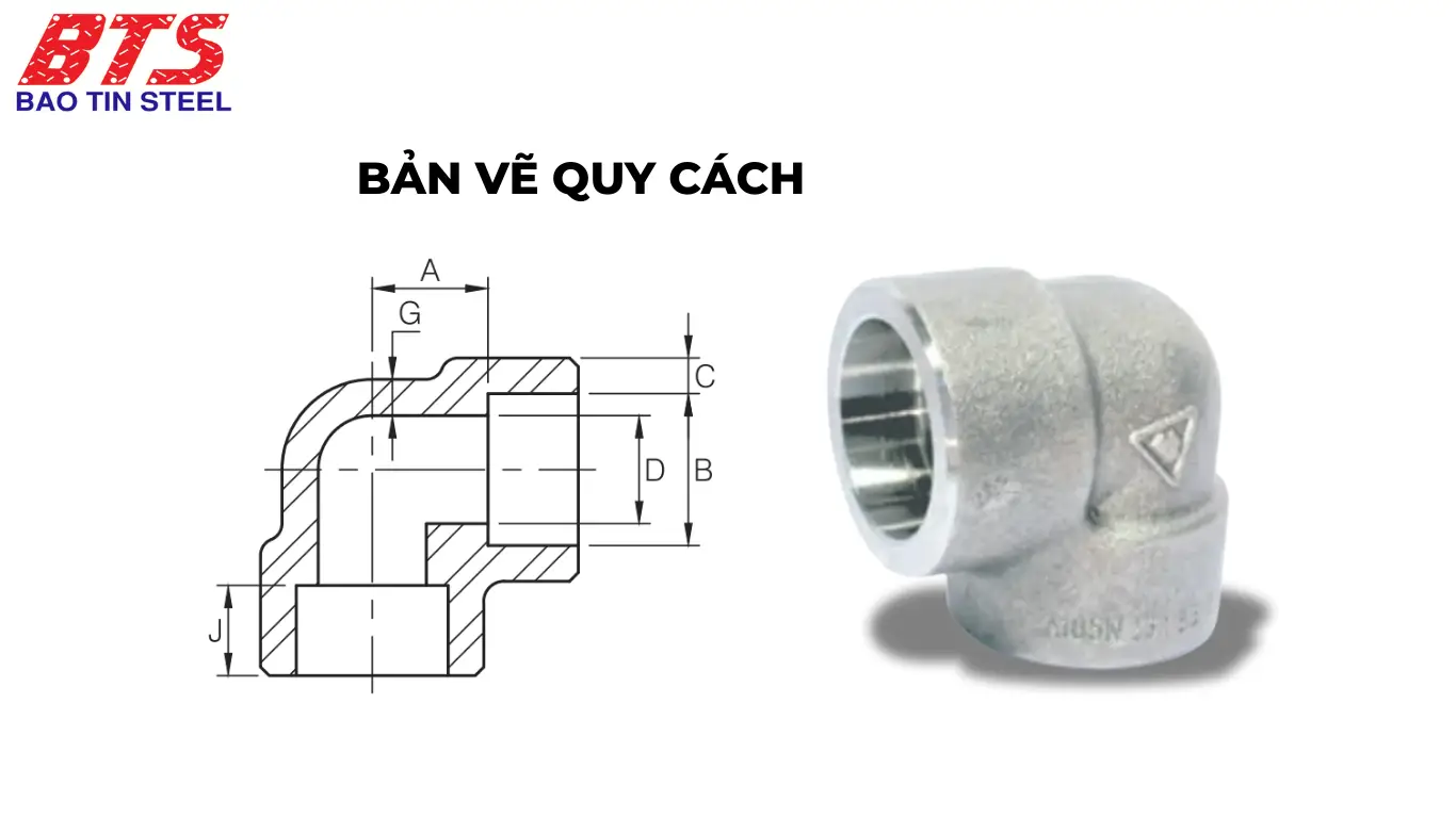 Bản vẽ quy cách co hàn áp lực