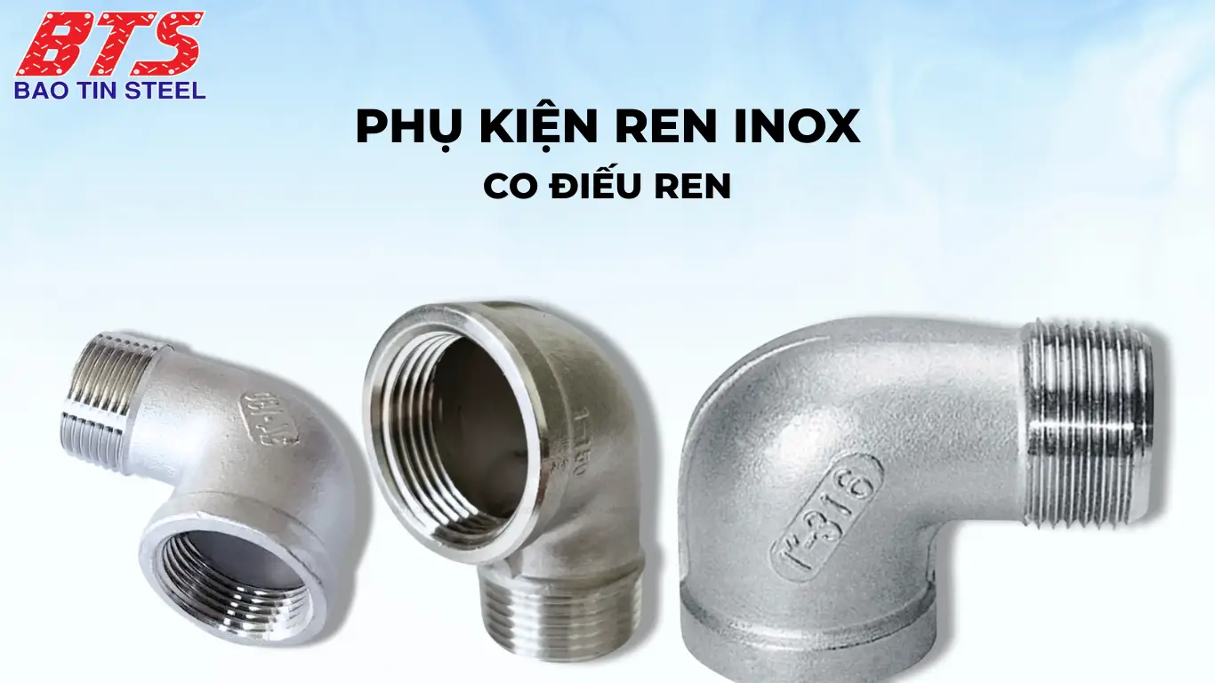 Co điếu ren thép không gỉ