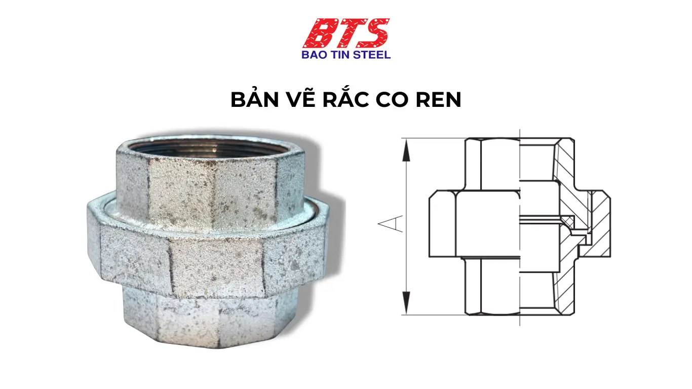 Bản vẽ quy cách rắc co ren