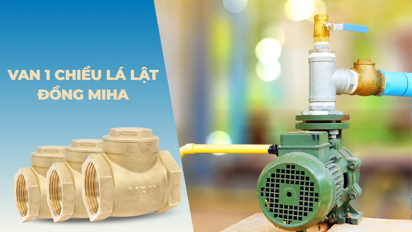 Van 1 chiều lá lật thân đồng MIHA