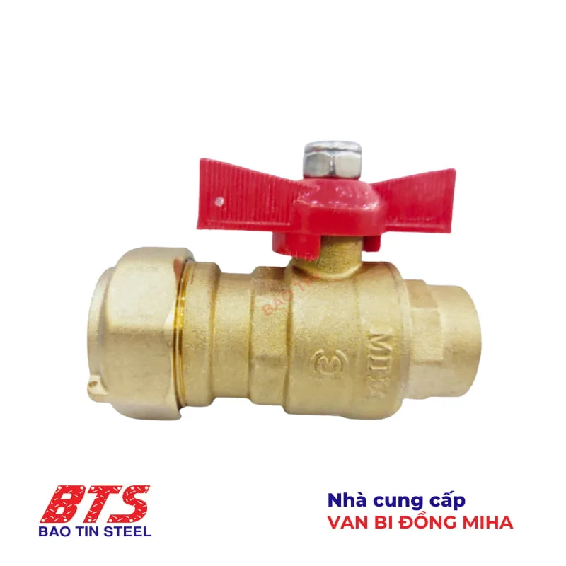Van bi đồng liên hợp MIHA ren trong tay bướm ABS