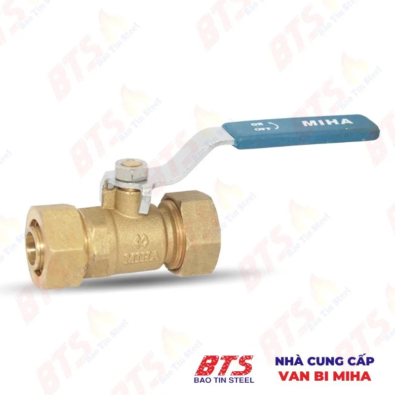 Van bi đồng tay gạt MIHA nối ống mềm