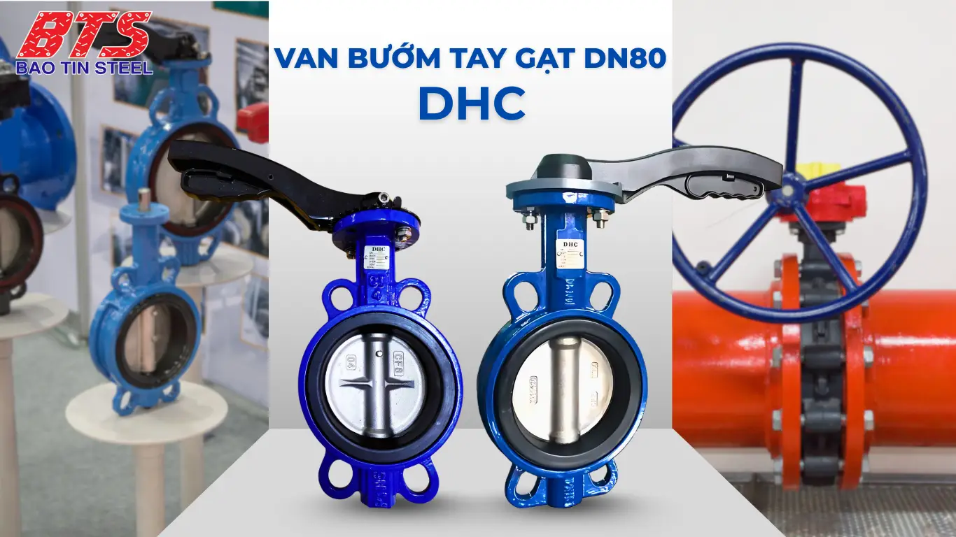 Van bướm tay gạt DN80 DHC