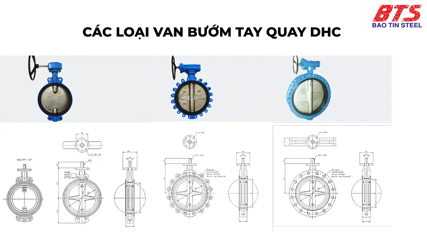 Các loại van bướm tay quay DHC