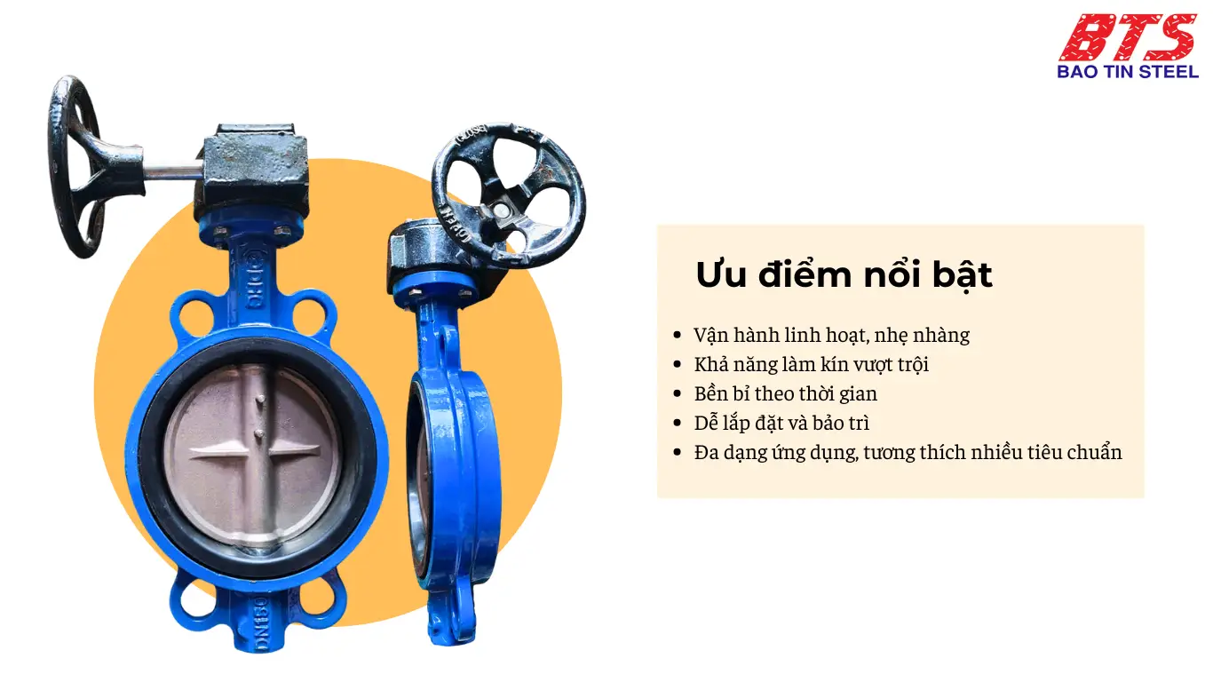 Ưu điểm của van bướm DHC