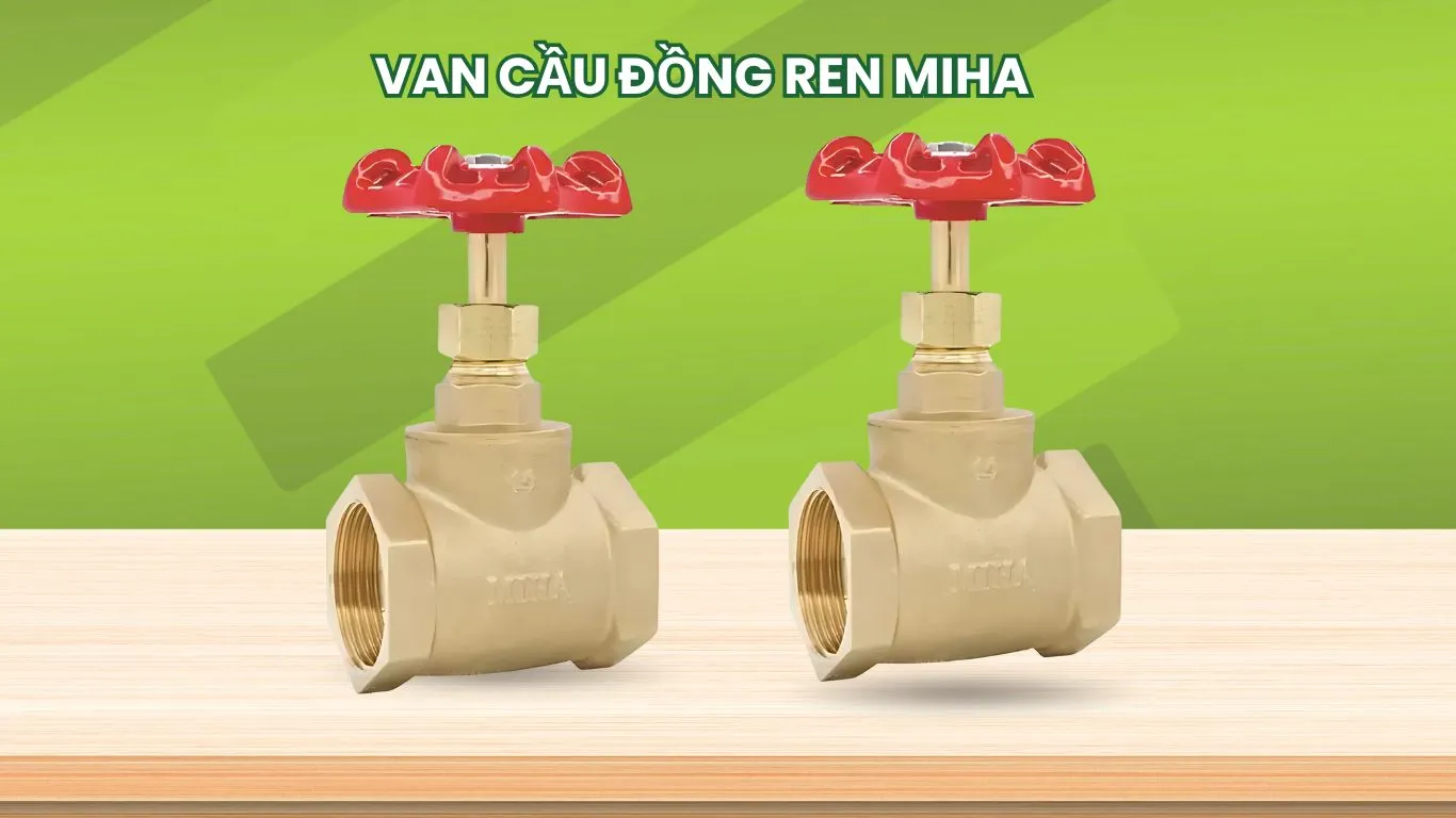 Van cầu đồng nối ren MIHA
