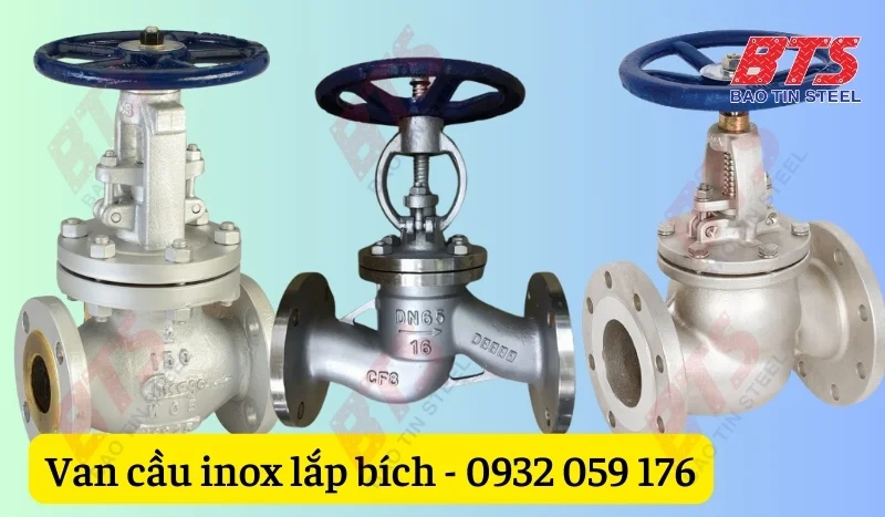Van cầu mặt bích inox