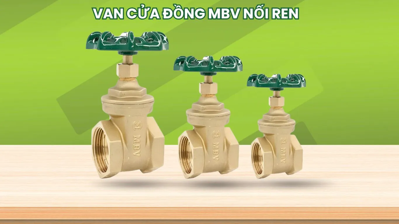 Van cổng MNB bằng đồng nối ren 