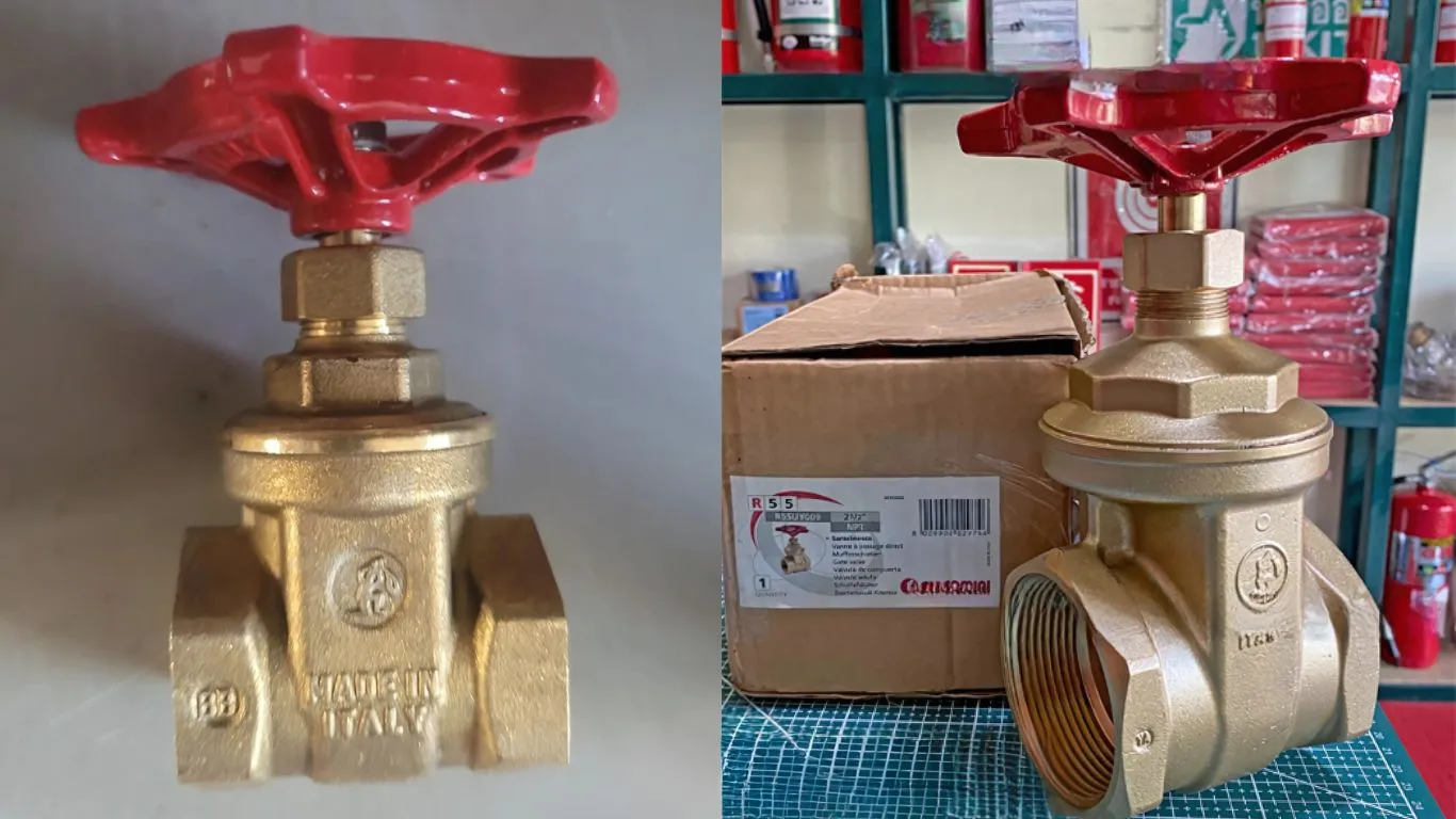 Van cửa đồng Giacomini nối ren