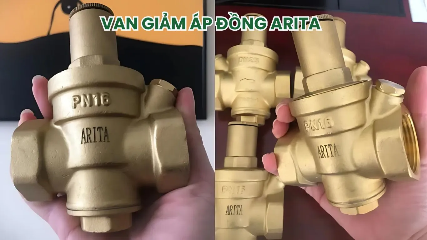 Van giảm áp ren bằng đồng Arita