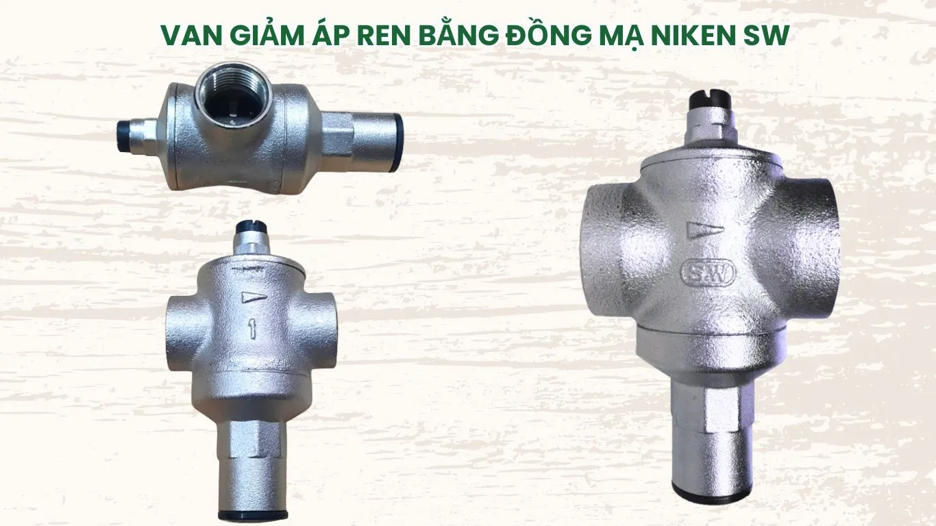 Van giảm áp ren bằng đồng mạ niken Đài Loan SW