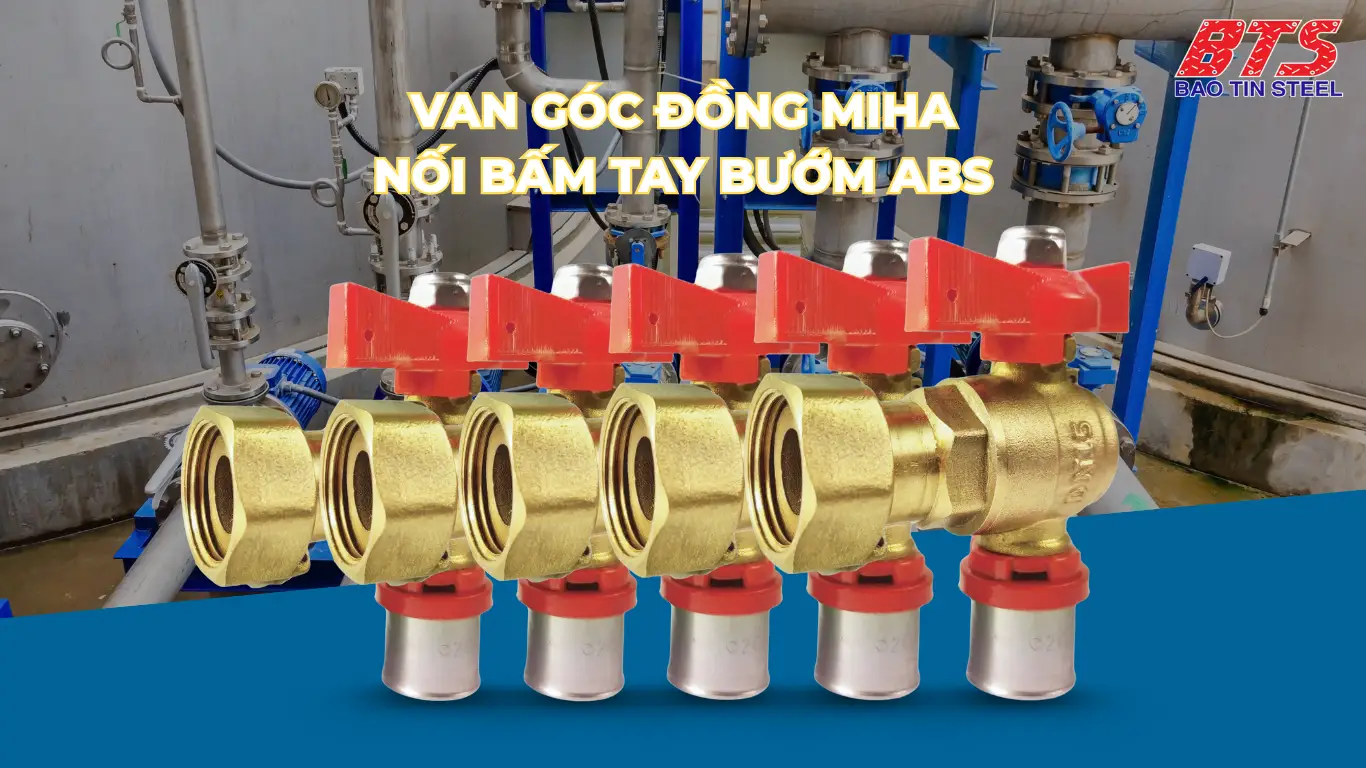 Van góc đồng MIHA nối bấm tay bướm ABS