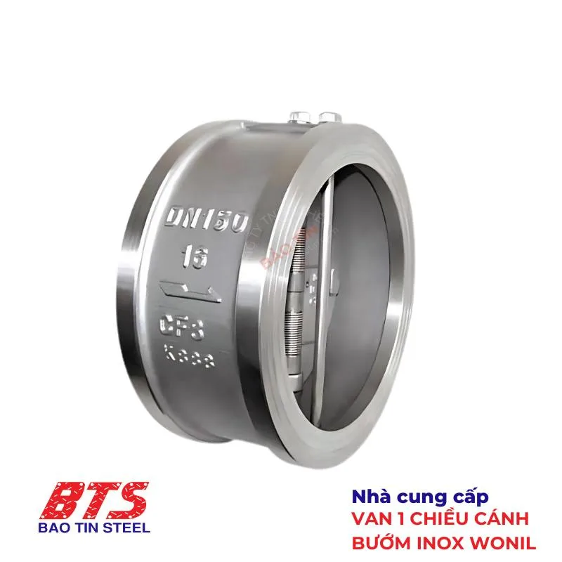 Van 1 chiều cánh bướm inox CF8