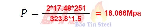 ví dụ công thức tính áp lực ống thép
