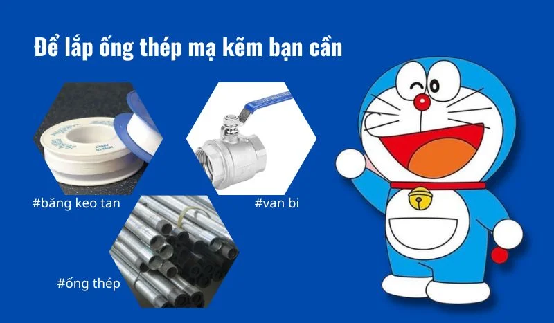 cac-vat-tu-can-chuan-bi-de-tha-ong nuoc-ma-kem