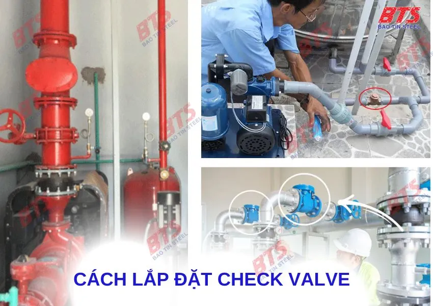 Lắp đặt check valve (van 1 chiều)