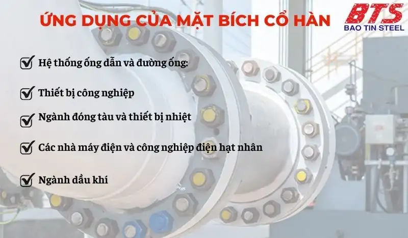 Ứng dụng của Weld Neck Flange