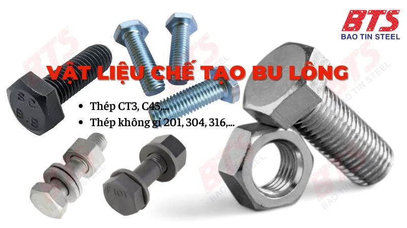 Vật liệu chế tạo bolts