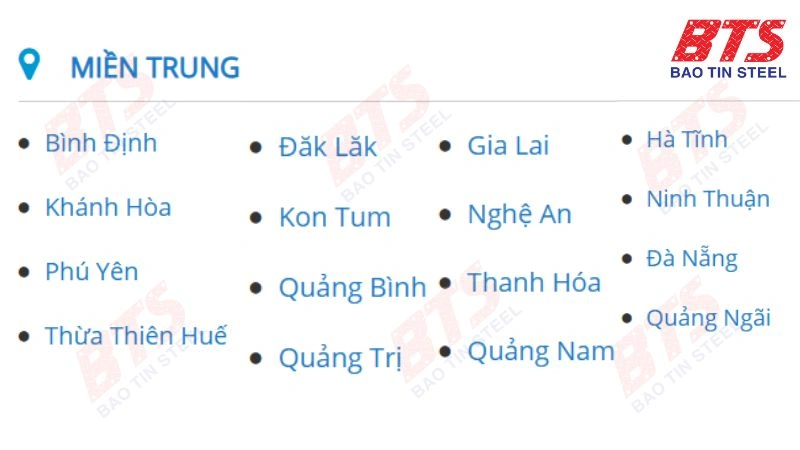 Hệ thống phân phối ống thép Hoà Phát tại miền Trung