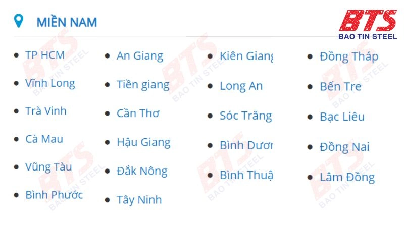 Hệ thống phân phối thép Hoà Phát tại miền Nam