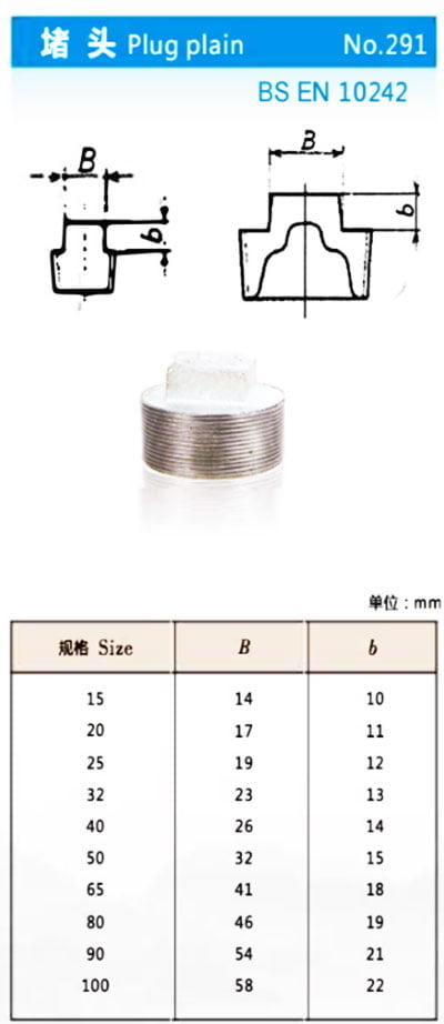 Nút bịt ống Shanxi ren ngoài 