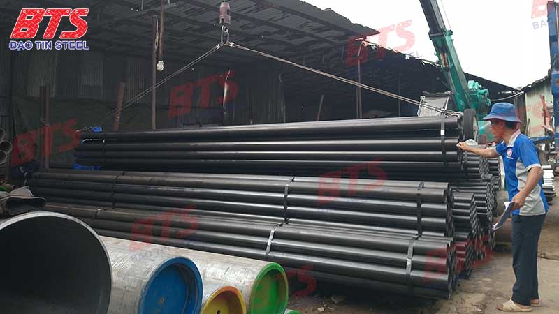 Ống thép đen Hòa Phát tại kho Thép Bảo Tín