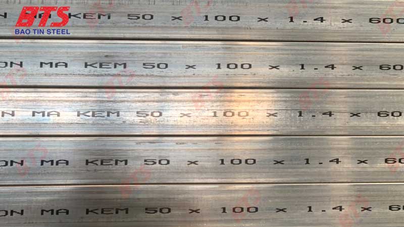 Quy cách của thép hộp 50x100 Quy cách của thép hộp 50x100