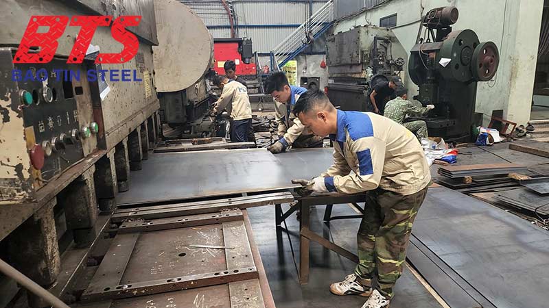 Quy trình gia công thép tấm 