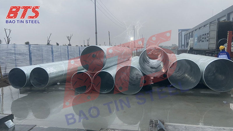 Thép Bảo Tín giao hàng tới dự án Quanta Nam Định 