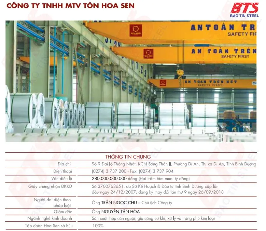 Công ty TNHH MTV Hoa Sen Phú Mỹ