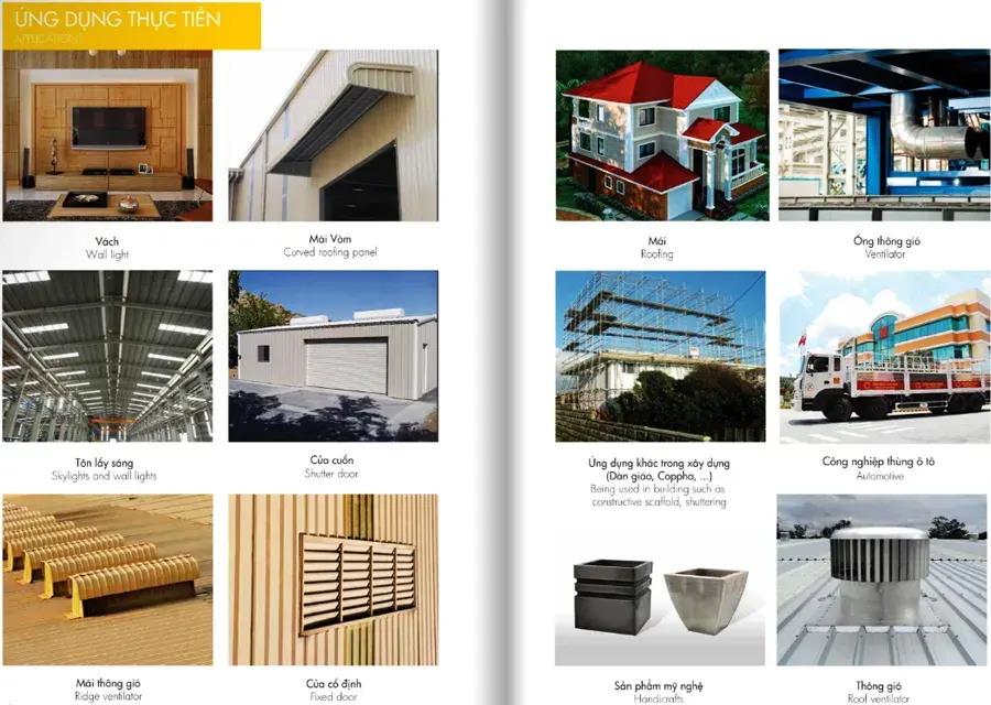 Ứng dụng thực tế của tôn thép Hoa Sen