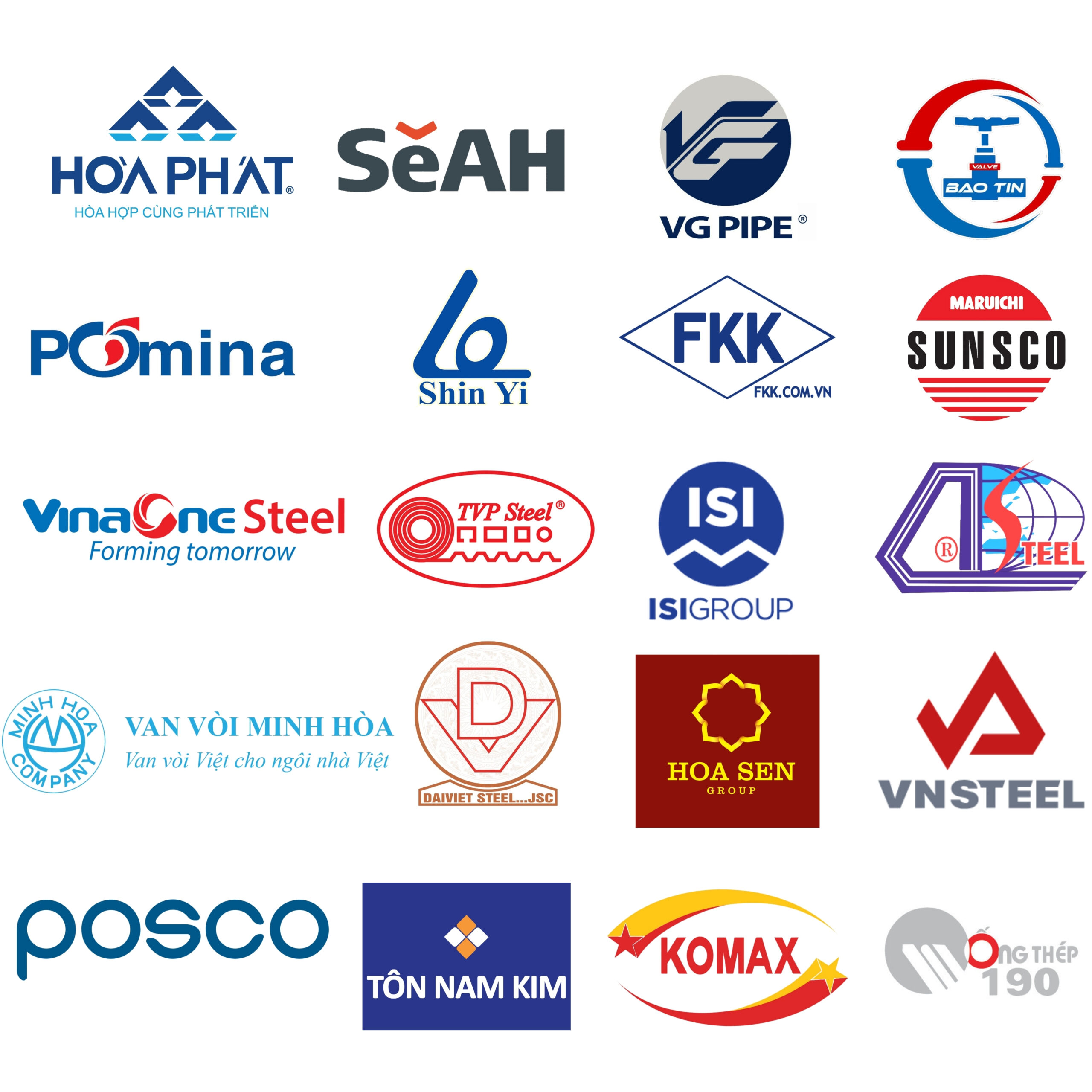 Các đối tác chiến lược của Thép Bảo Tín 